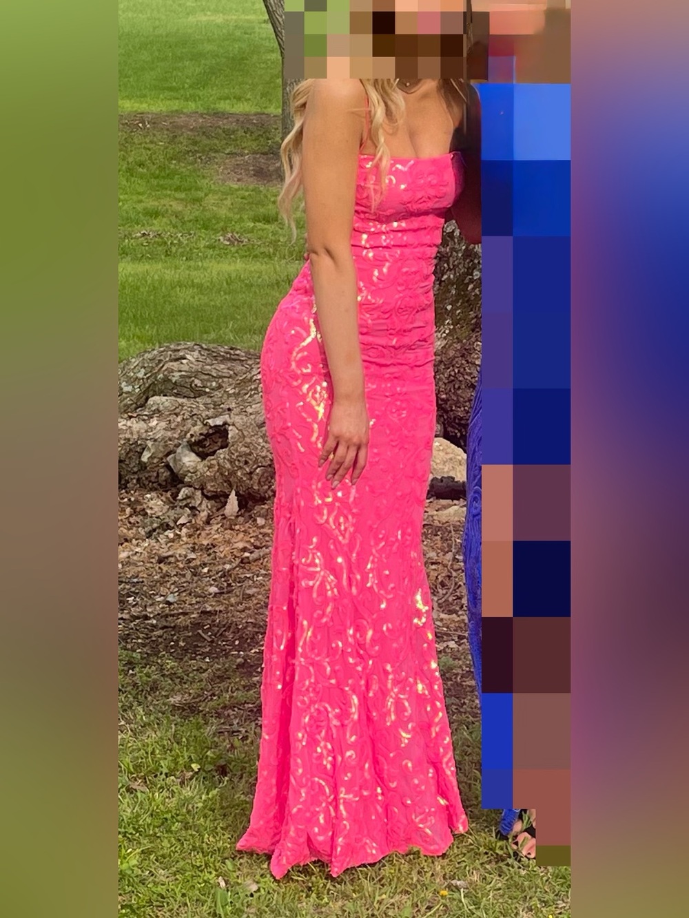 Windsor Hot Pink Sequin Formal Prom Dress – XS